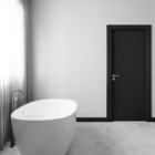 Rodapé 07cm Preto Frisado Laca  R9