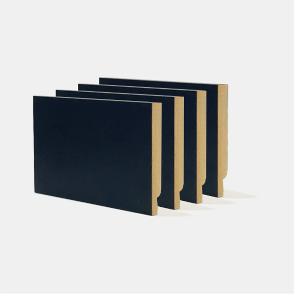 Rodapé 10cm (pack com 04) Preto sem friso Santa Rita Reveste