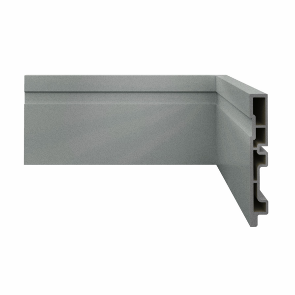 Rodapé 10cm Frisado Prata Laca 2,40m R3