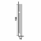 Rodapé 15cm Poliestireno Frisado Cinza Glacial 480 Santa Luzi