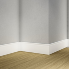 Rodapé 20 Cm Branco Frisado Barra 2,45 Mts