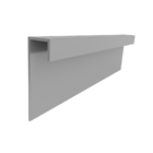 Rodapé , Mod "j", Alumínio Epoxi Cinza Fosco, 10 X 13 X 45 X