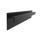 Rodapé , Mod "j", Alumínio Epóxi Preto Fosco, 10 X 18 X 30 X