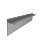 Rodapé , Mod "l", Alumínio Epóxi Cinza Fosco , 18 X 30 X 3000