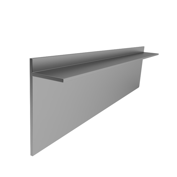 Rodapé , Mod "l", Alumínio Epóxi Cinza Fosco , 18 X 40 X 3000