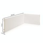 Rodapé Alizar De Poliestireno 10cmx15mmx2,40m Liso Nfr   Bran