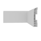 Rodapé Boleado Liso De Pvc Plasbil 7cm Branco Barra 2,4m