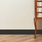 Rodapé Cola Plástico Frisado Preto 15x240cm Montblanc Collection Moldurama