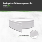 Rodapé De Eva Autocolante Com Passa Fio 10cm - 2,5m