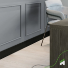 Rodapé De Eva Autocolante Preto Meu Rodapé 10x1cm - 2,5m