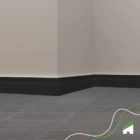 Rodapé De Eva Autocolante Preto Meu Rodapé 7x1cm - 2,5m