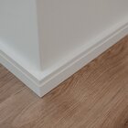 Rodapé De Mdf 10cmx15mmx2.20m Revestido Frisado   Branco