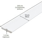 Rodapé De Mdf 10cmx15mmx2.20m Revestido Frisado   Branco