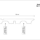 Rodapé De Mdf 12cm X 15mm X 2,40m Com Friso Moldufama 1203 Br