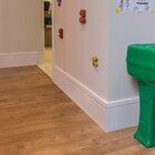 Rodapé De Mdf 12cmx15mmx2,40m Com Friso 1203  Branco