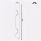 Rodapé De Mdf 15cmx15mmx2,40m Liso 1501  Branco Liso