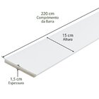 Rodapé De Mdf 15cmx15mmx2.20m Revestido Liso   Branco