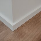 Rodapé De Mdf 15cmx15mmx2.20m Revestido Liso   Branco