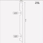 Rodapé De Mdf 20cm X 15mm X 2,40m Com Friso Moldufama 2002 Br