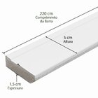Rodapé De Mdf 5cmx15mmx2.20m Revestido Frisado   Branco