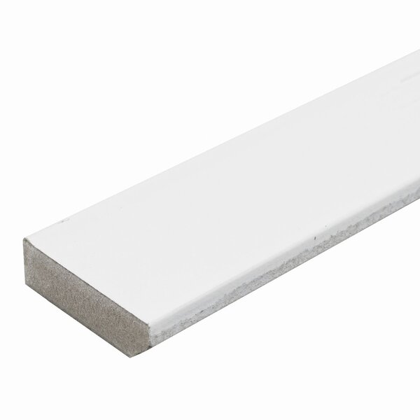 Rodapé De Mdf 5cmx15mmx2.20m Revestido Liso   Branco