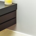 Rodapé De Mdf 5cmx15mmx2.20m Revestido Liso   Branco