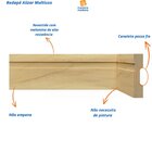 Rodapé De Mdf 7cm X 15mm X 2,40m Com Friso Moldufama 702 Cast
