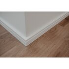 Rodapé De Mdf 7cmx15mmx1.85m Revestido Frisado  Branco