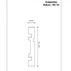 Rodapé De Mdf 7cmx15mmx2,40m Frisado Resistente A Umidade 703