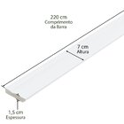 Rodapé De Mdf 7cmx15mmx2.20m Revestido Frisado   Branco