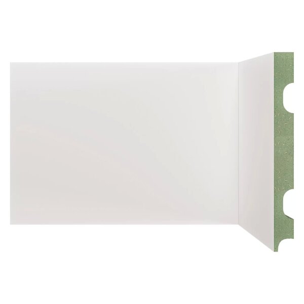 Rodapé De Mdf Frisado De 15cmx2,40 Rende 2,4m 1501  Branco