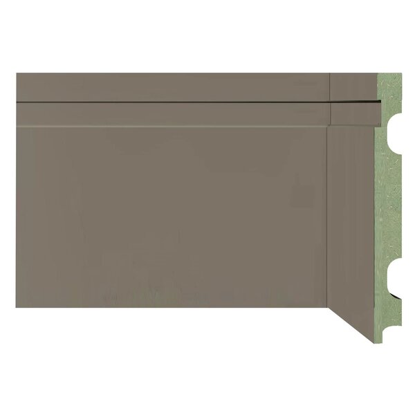 Rodapé De Mdf Frisado De 15cmx2,40 Rende 2,4m 1502  Cinza