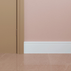 Rodapé de MDF Naval Branco De Sobrepor Lacca Premium 14x240cm Moldurama