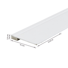 Rodapé de MDF Naval Branco De Sobrepor Lacca Premium 14x240cm Moldurama