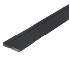 Rodapé de MDF Ultra Preto RP10A Preto Premium 9,5x240cm Artens