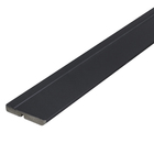 Rodapé de MDF Ultra Preto 1 Friso Arredondado 9,5x240cm Artens