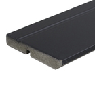 Rodapé de MDF Ultra Preto 1 Friso Arredondado 9,5x240cm Artens