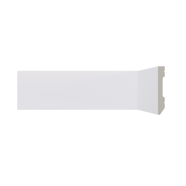 Rodapé De Poliestireno 07cm Liso Branco 2m - Santa Luzia