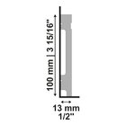 Rodape De Poliestireno 10cm Branco B106 Frisado - Santa Luzia