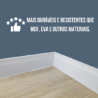 Rodapé De Poliestireno 10cm De Altura Branco Frisado POR METR