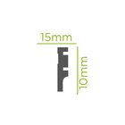 Rodapé De Poliestireno 10cmx15mm Liso 2,4metro Linear - Caixa