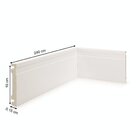Rodapé De Poliestireno 10cmx15mmx2,40m Frisado Nfr   Branco