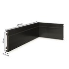 Rodapé De Poliestireno 10cmx15mmx2,40m Frisado Nfr   Cinza