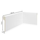 Rodapé De Poliestireno 12cmx20mmx2,40m Sobrepor Liso Nfr   Br