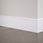 Rodape De Poliestireno 15cm Branco B156 Frisado - Santa Luzia