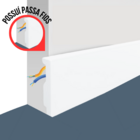 Rodapé De Poliestireno 15cm De Altura Branco Liso POR METRO -