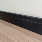 Rodapé De Poliestireno 15cm Preto Barra 2 Metros Liga