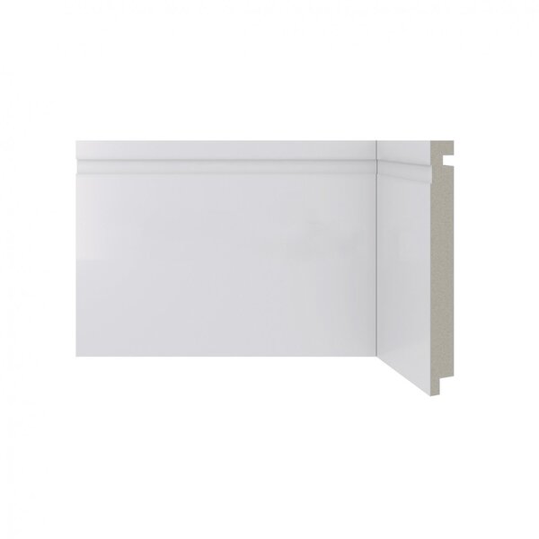 Rodapé De Poliestireno 15cm X 16mm X 2,40m Frisado Moderna 48