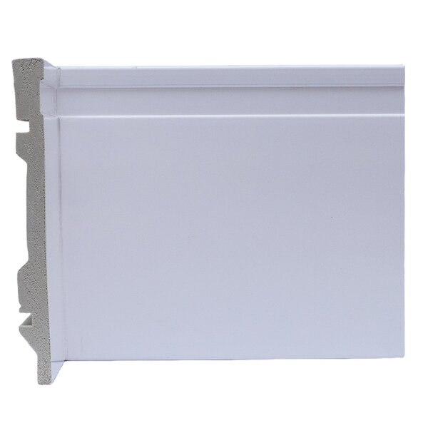 Rodapé De Poliestireno 15cmx15mm Frisado 2,4metro Linear - Ca