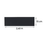 Rodapé de Poliestireno Preto 3480 15x240cm Santa Luzia